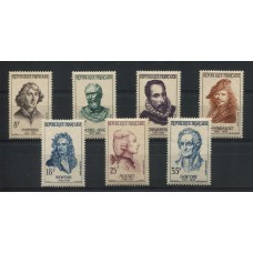 FRANCIA 1957 Yv. 1132/8 SERIE COMPLETA DE ESTAMPILLAS NUEVAS MINT